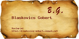 Blaskovics Gobert névjegykártya